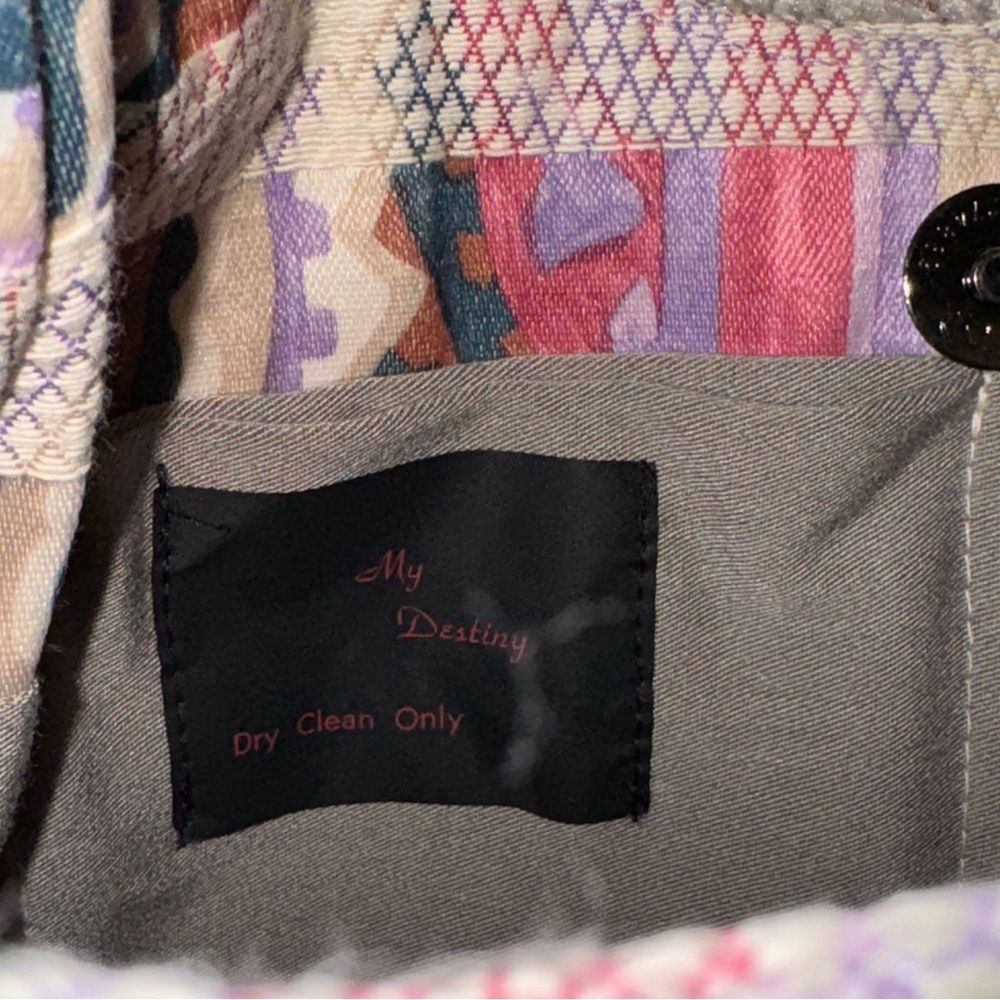 Paisley Print My Destiny Purse Handmade, One of a Kind, Glass Beaded Handle - Picture 6 of 12